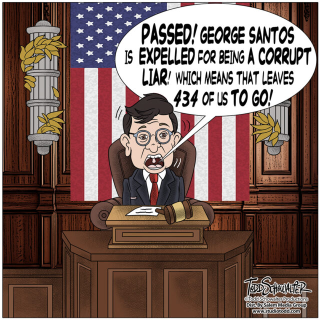 12-18-23-GEORGE-SANTOS-CARTOON_©SCHOWALTER