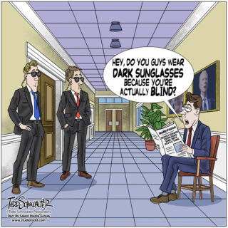 SECRET SERVICE BLIND CARTOON_(©SCHOWALTER)