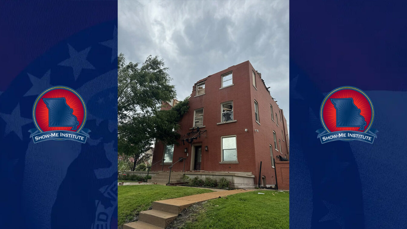 show me institute building tornado damage Rectangle