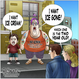 ICE CREAM, ICE GONE_CARTOON(©SCHOWALTER)