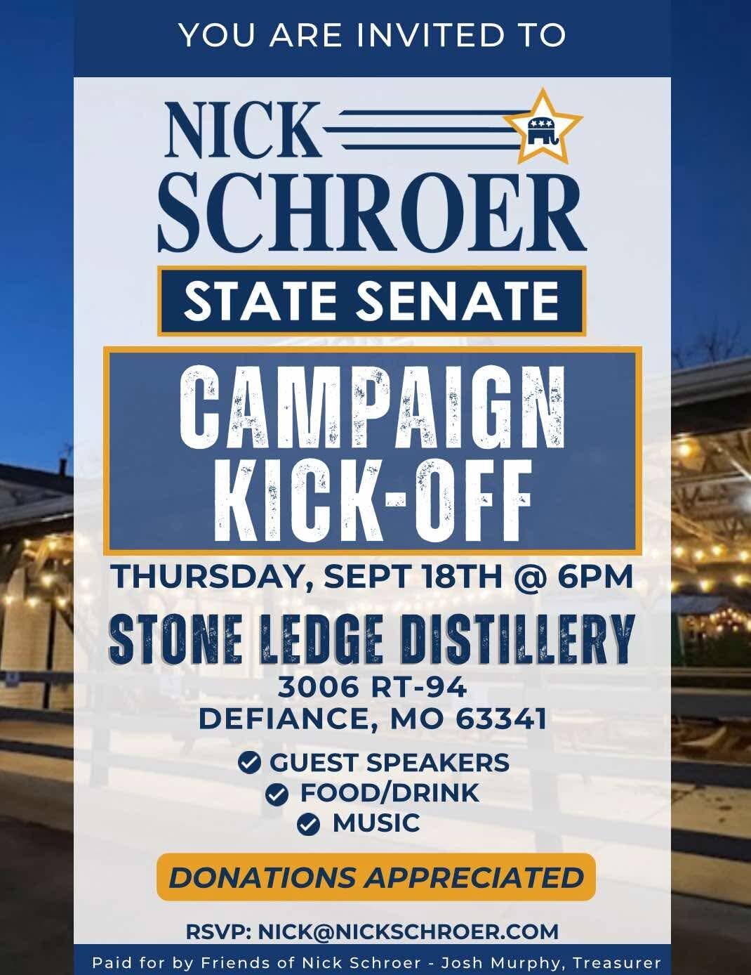 Nick Schroer Campaign Kickoff
