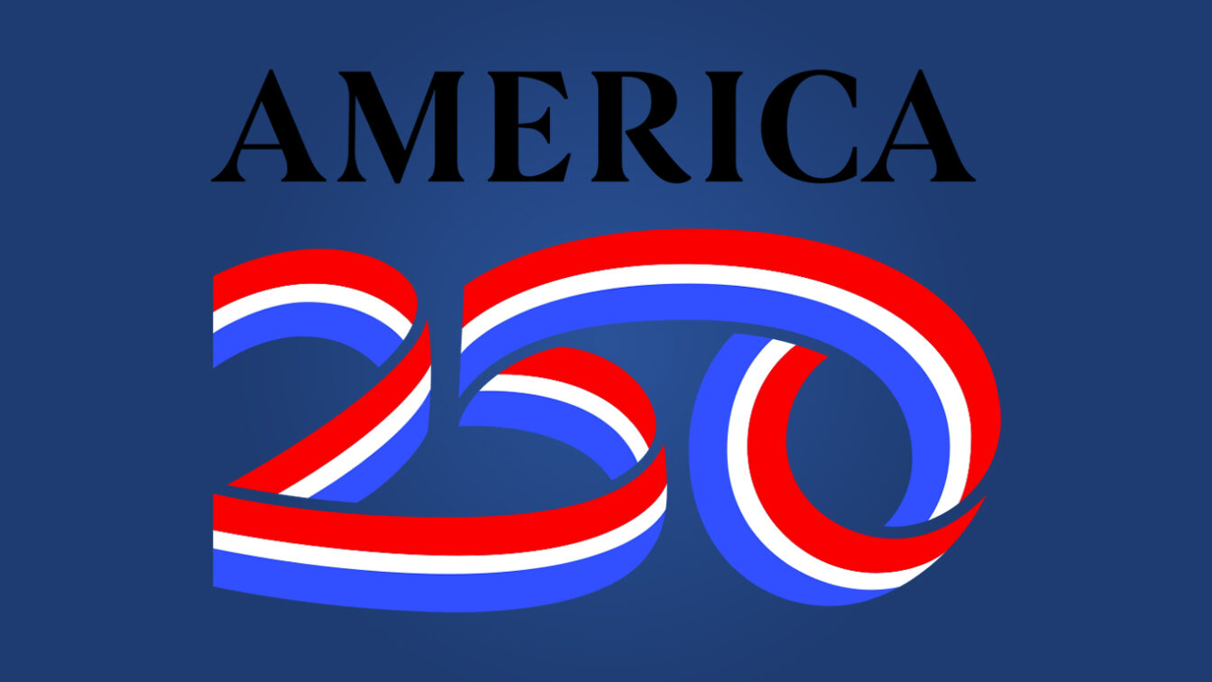 America 250 blue rectangle