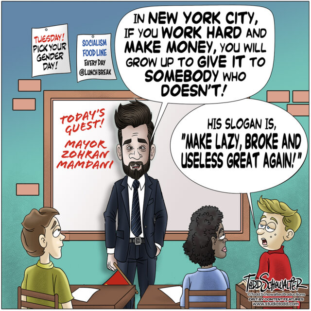 MAMDANI GUEST SPEAKER_CARTOON(©SCHOWALTER)