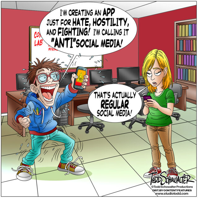 ANTI SOCIAL MEDIA_CARTOON(©SCHOWALTER)