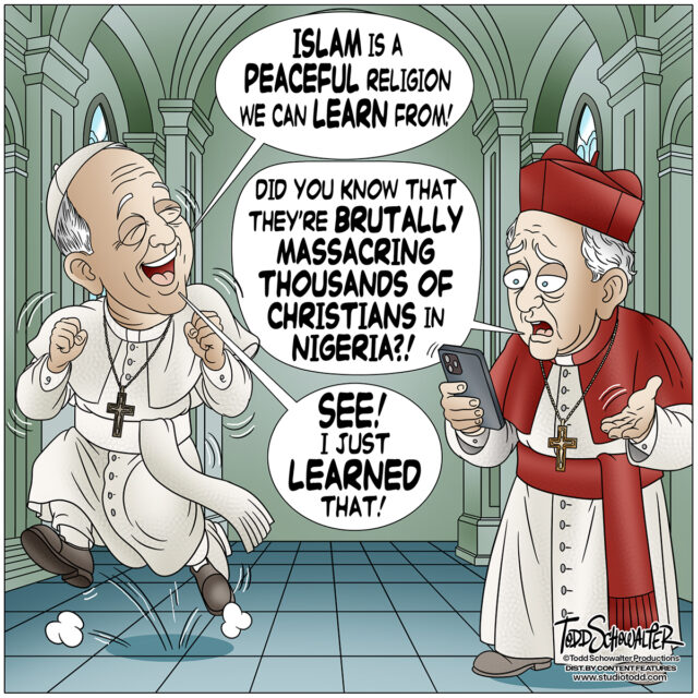 POPE ISLAM_CARTOON(©SCHOWALTER)