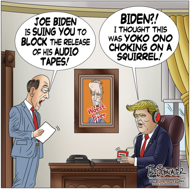 BIDEN TAPES_CARTOON(©SCHOWALTER)