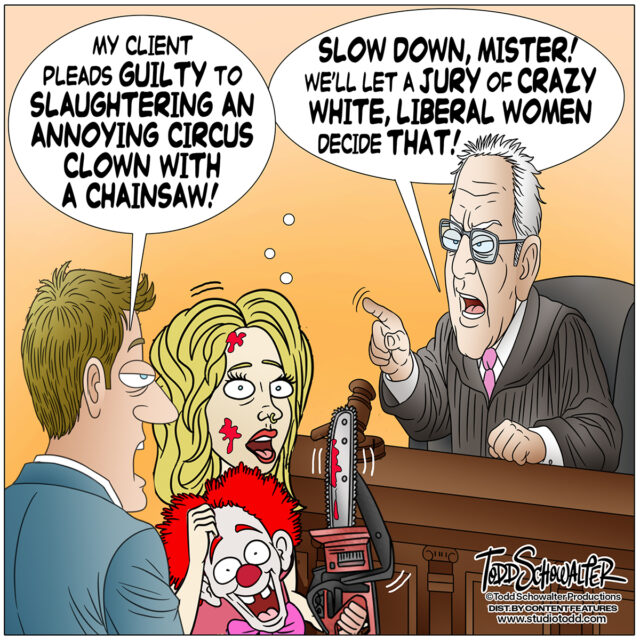 LIBERAL WOMEN JURY_CARTOON(©SCHOWALTER)